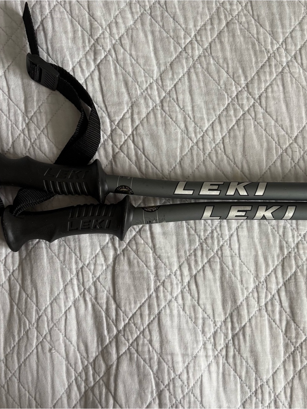 LEKI Trekking Poles in Gray and Black